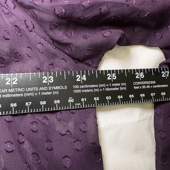 CJ Banks Womens Blouse Size 1X Purple Lace Sheer Boho Fairy Whimsigoth - Picture 10 of 12